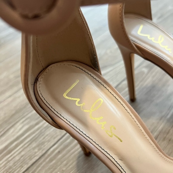 Lulu's Saylana Light Nude Ankle Strap Heels Women's Size 10 Stiletto Open Toe - Picture 6 of 9